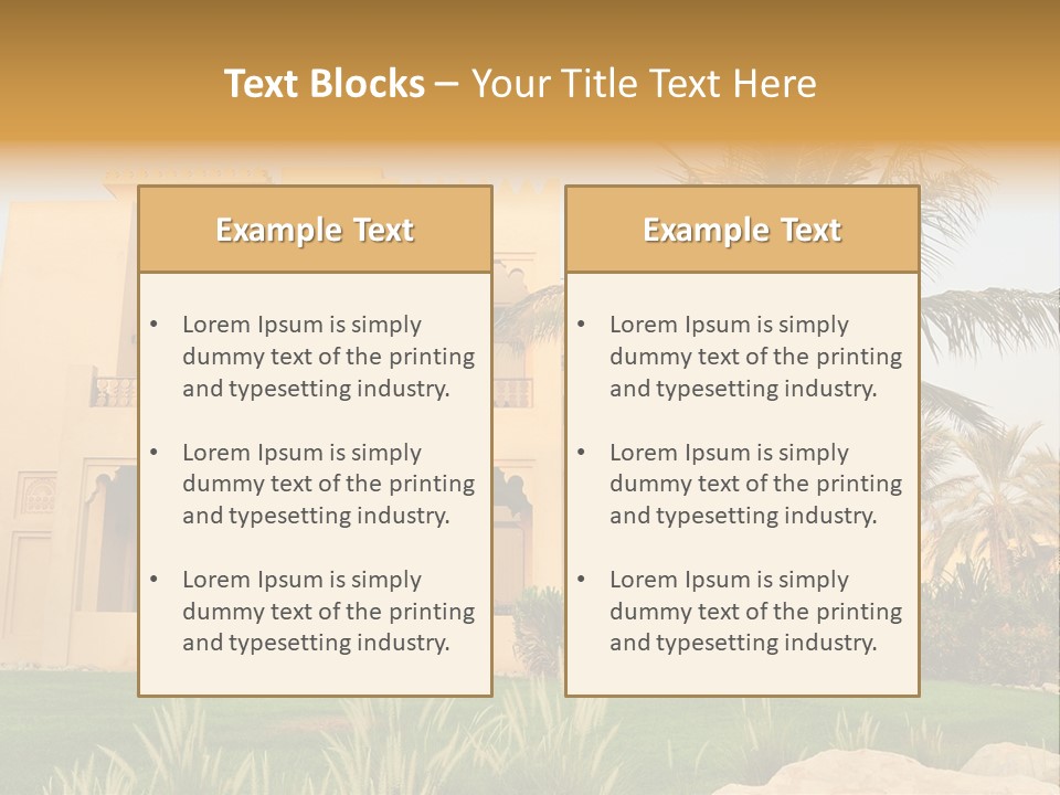 Villa In Luxurious Hotel, Uae PowerPoint Template