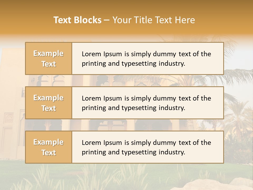 Villa In Luxurious Hotel, Uae PowerPoint Template