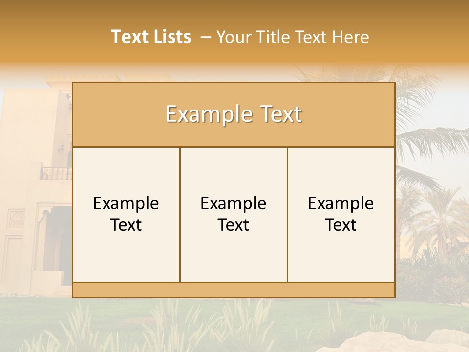 Villa In Luxurious Hotel, Uae PowerPoint Template