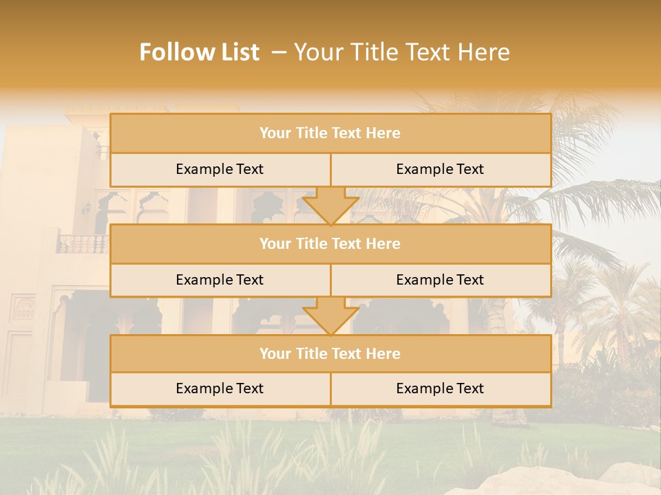 Villa In Luxurious Hotel, Uae PowerPoint Template