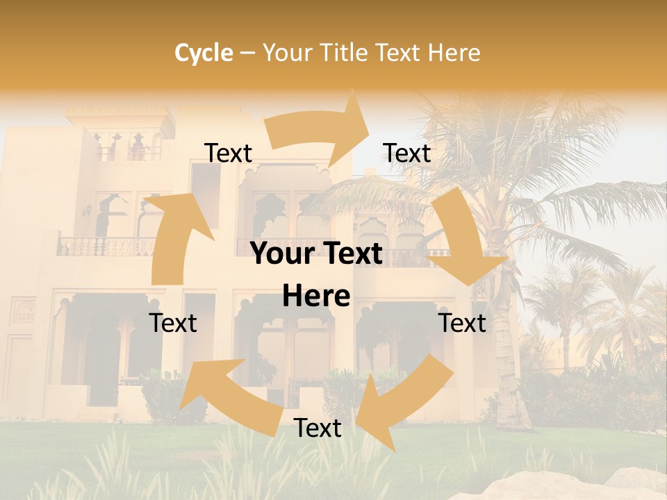 Villa In Luxurious Hotel, Uae PowerPoint Template