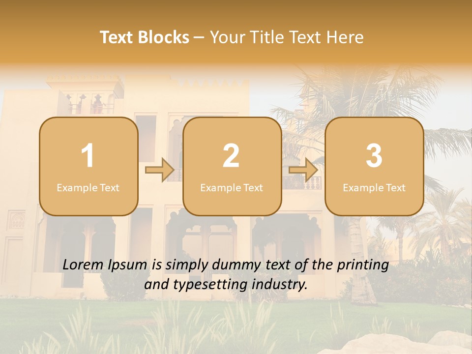 Villa In Luxurious Hotel, Uae PowerPoint Template