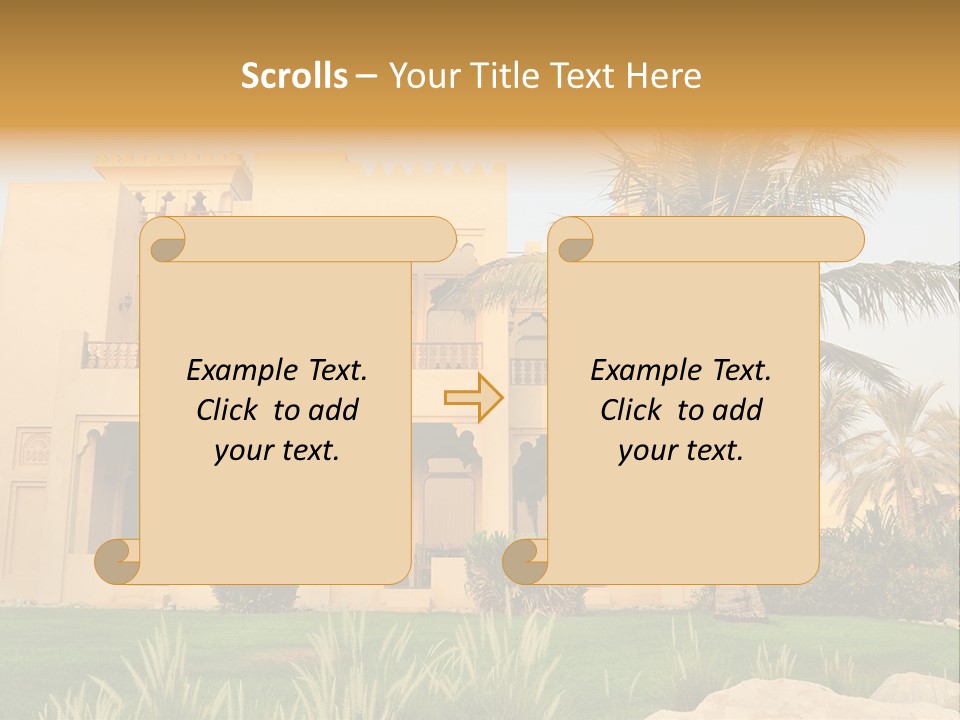 Villa In Luxurious Hotel, Uae PowerPoint Template