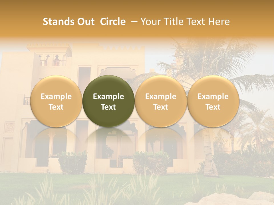 Villa In Luxurious Hotel, Uae PowerPoint Template