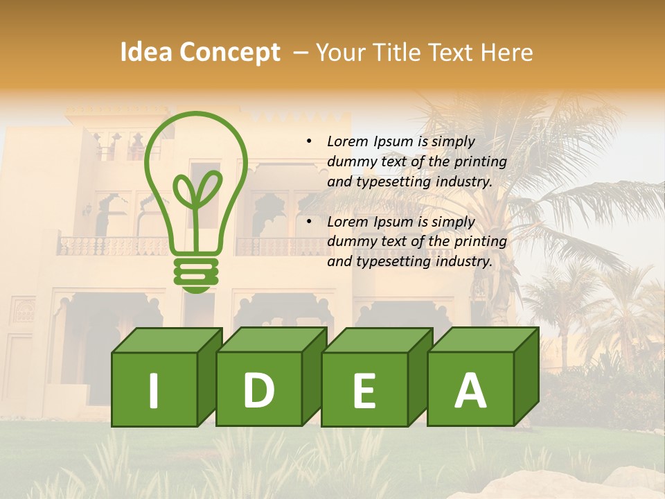 Villa In Luxurious Hotel, Uae PowerPoint Template