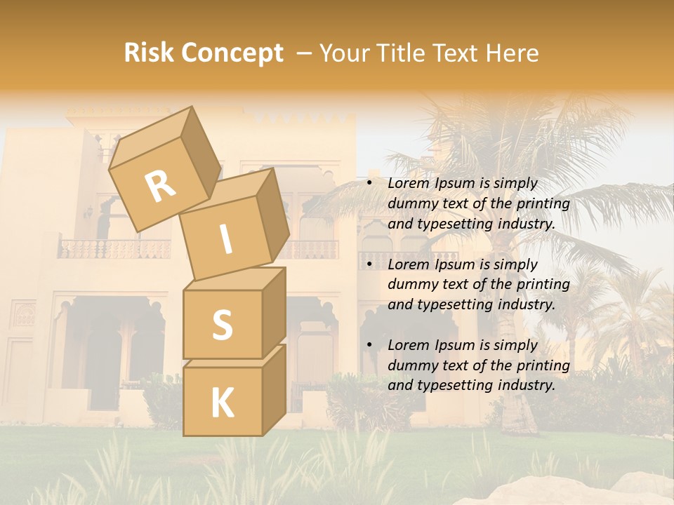 Villa In Luxurious Hotel, Uae PowerPoint Template