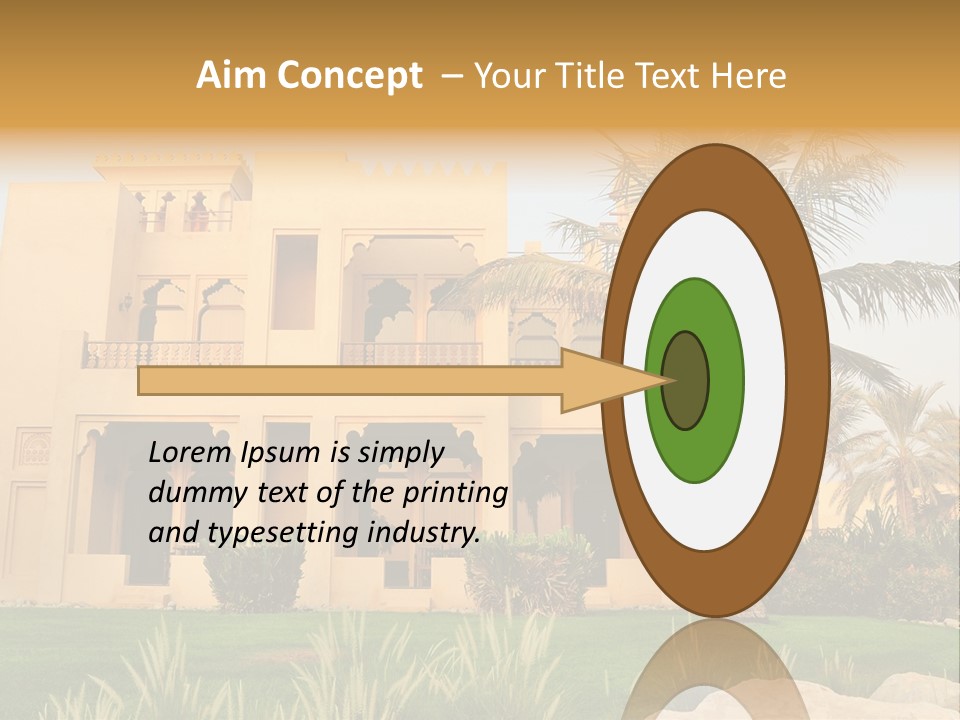 Villa In Luxurious Hotel, Uae PowerPoint Template