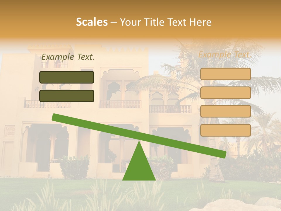 Villa In Luxurious Hotel, Uae PowerPoint Template
