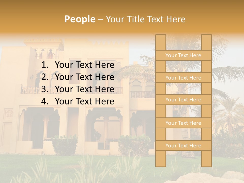 Villa In Luxurious Hotel, Uae PowerPoint Template