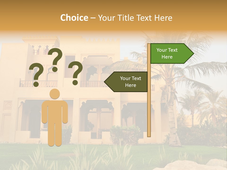 Villa In Luxurious Hotel, Uae PowerPoint Template