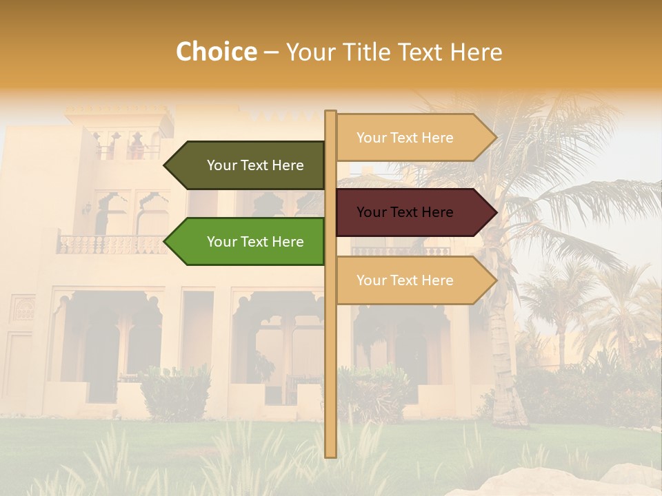 Villa In Luxurious Hotel, Uae PowerPoint Template