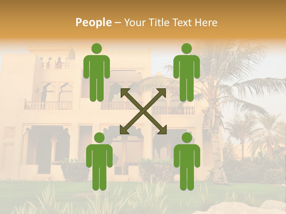 Villa In Luxurious Hotel, Uae PowerPoint Template