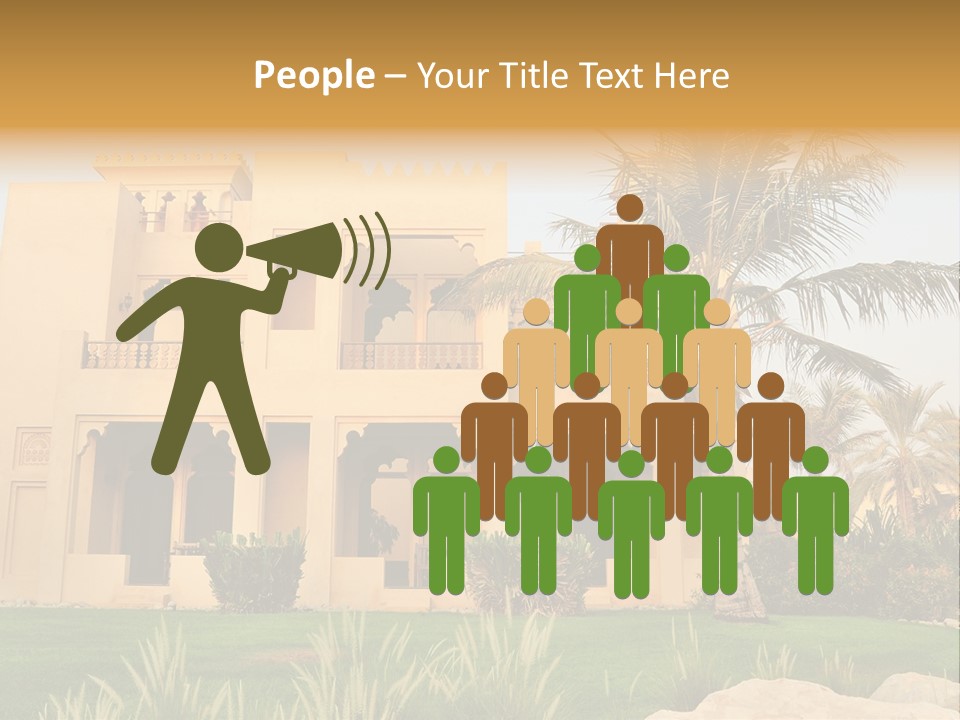 Villa In Luxurious Hotel, Uae PowerPoint Template