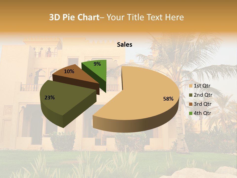 Villa In Luxurious Hotel, Uae PowerPoint Template