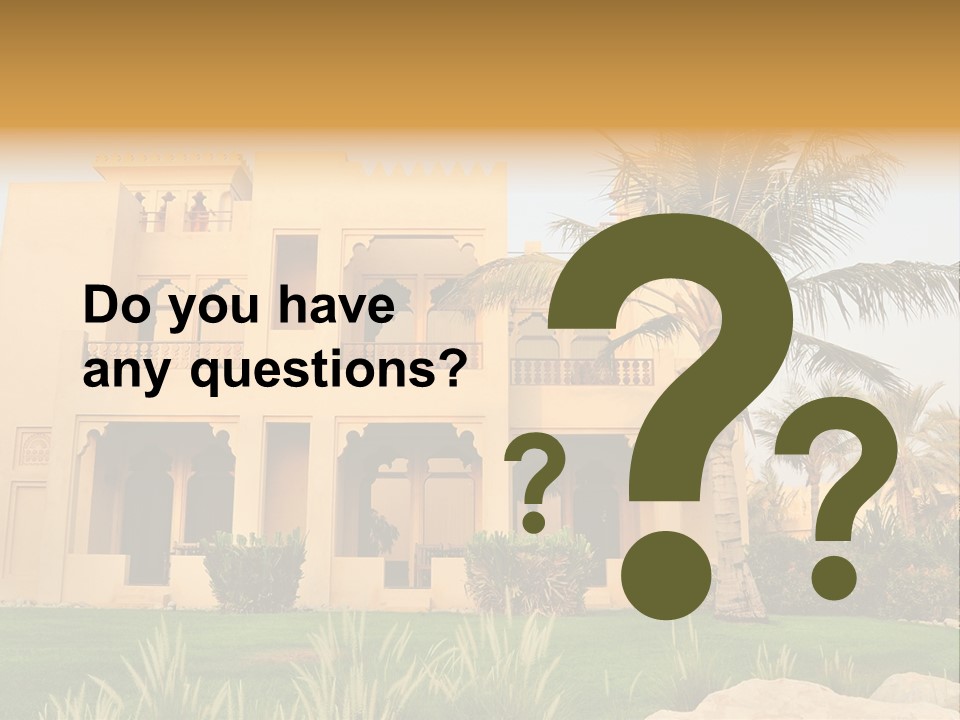 Villa In Luxurious Hotel, Uae PowerPoint Template