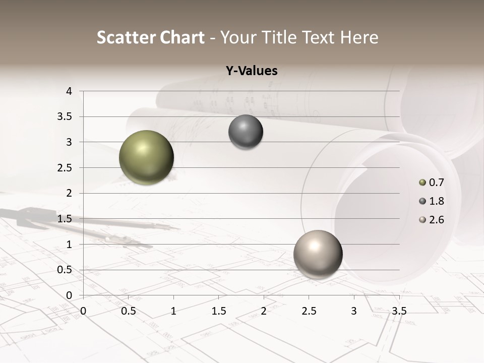 A Group Of Construction Tools On Top Of A Blueprint PowerPoint Template