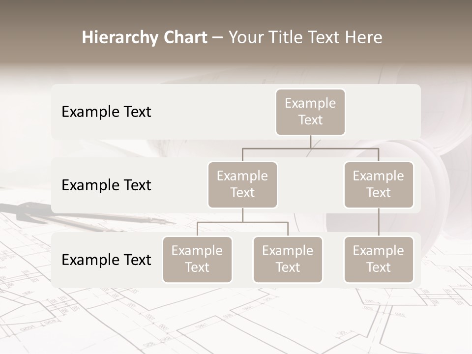 A Group Of Construction Tools On Top Of A Blueprint PowerPoint Template