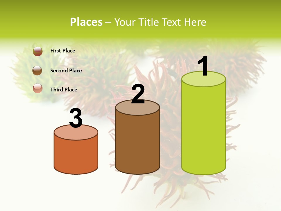 A Group Of Different Colored Plants On A White Surface PowerPoint Template