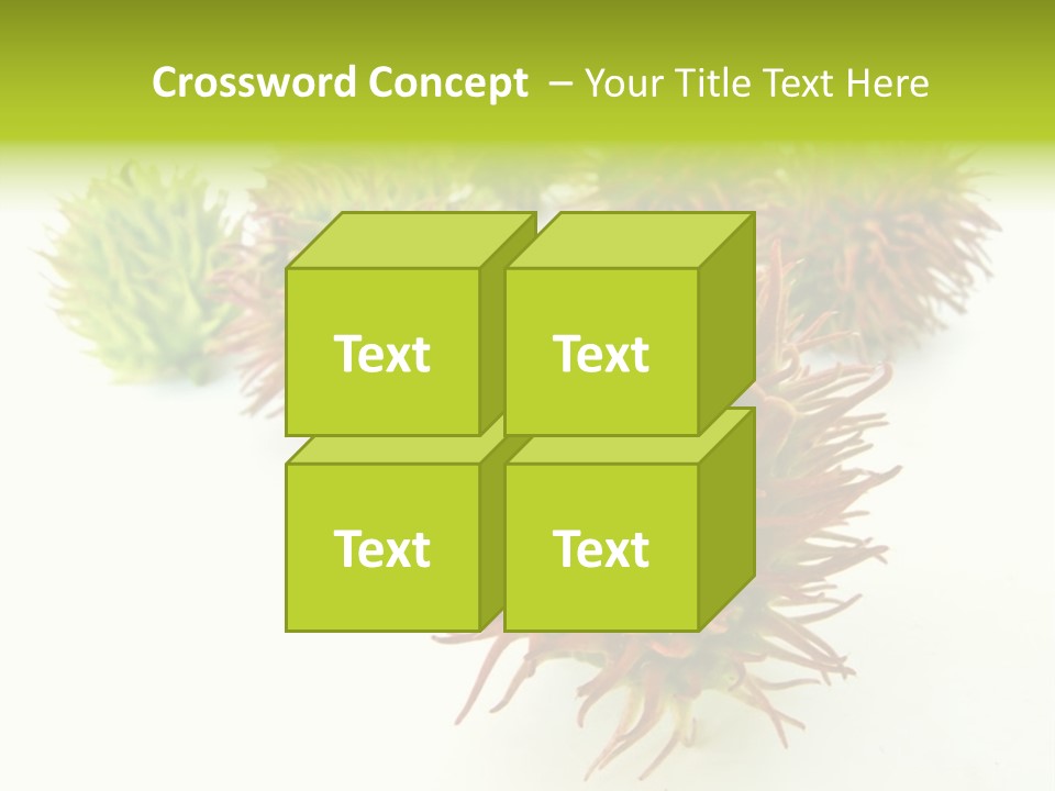 A Group Of Different Colored Plants On A White Surface PowerPoint Template