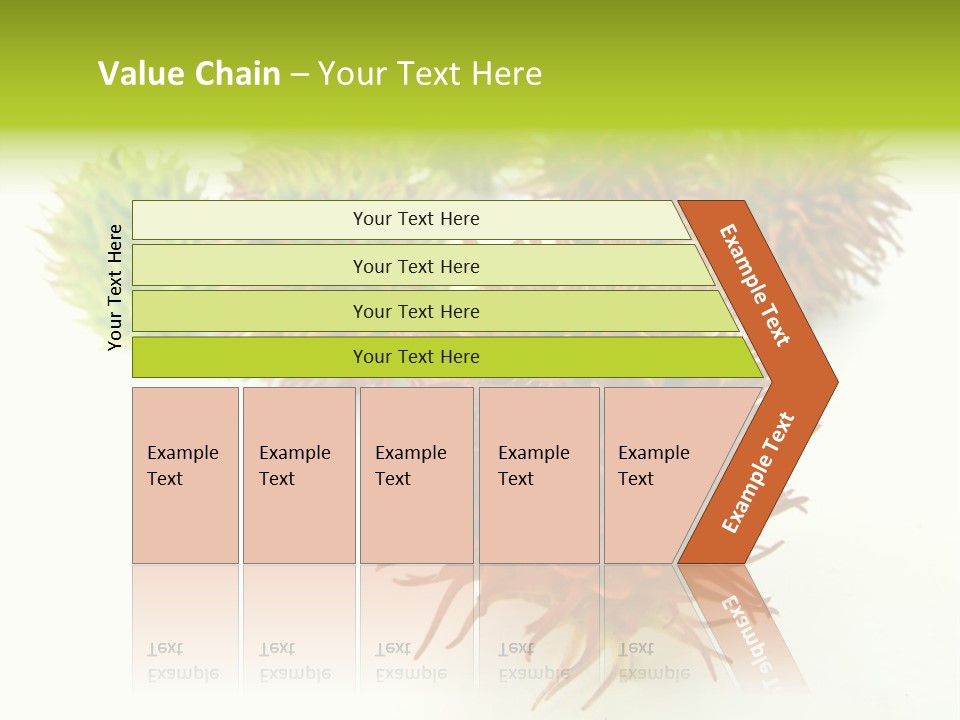 A Group Of Different Colored Plants On A White Surface PowerPoint Template