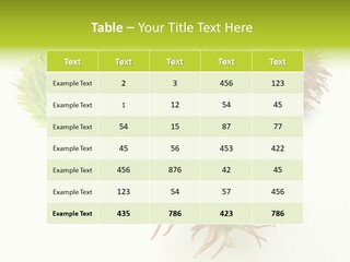 A Group Of Different Colored Plants On A White Surface PowerPoint Template