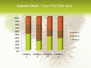 A Group Of Different Colored Plants On A White Surface PowerPoint Template