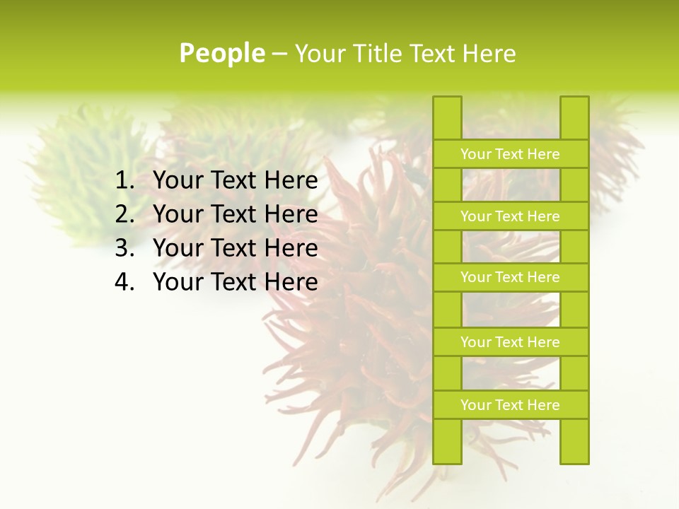 A Group Of Different Colored Plants On A White Surface PowerPoint Template