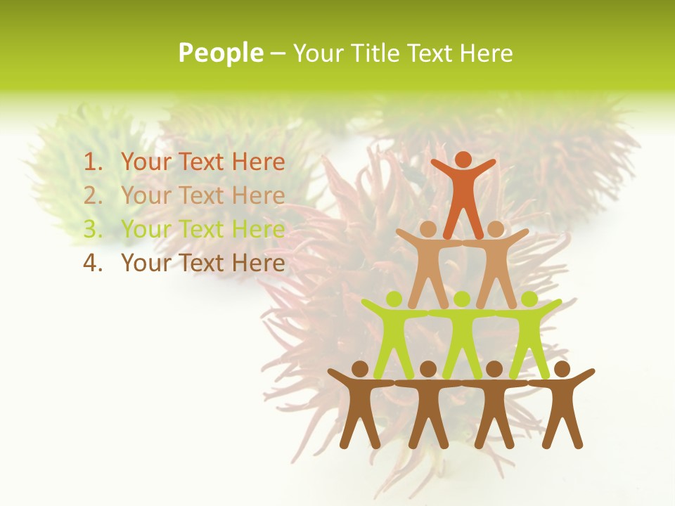 A Group Of Different Colored Plants On A White Surface PowerPoint Template