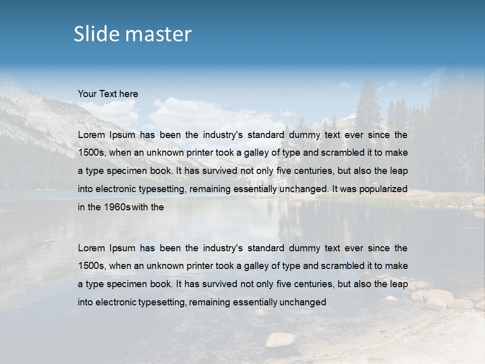 Tenaya Lake In Yosemite National Park, California, Usa PowerPoint Template