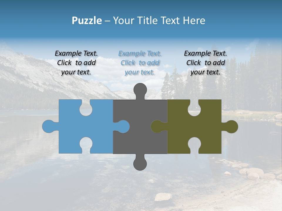 Tenaya Lake In Yosemite National Park, California, Usa PowerPoint Template