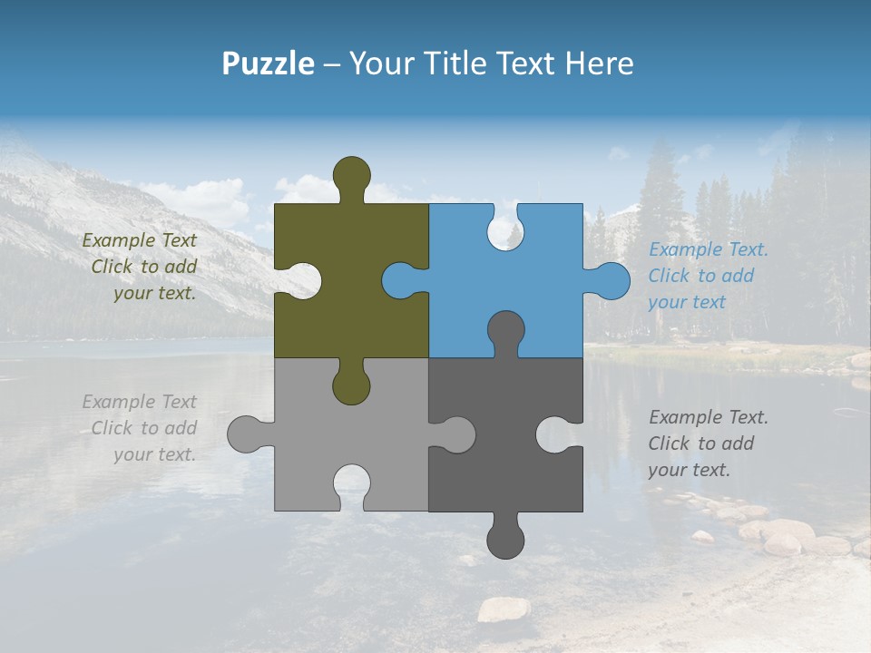 Tenaya Lake In Yosemite National Park, California, Usa PowerPoint Template