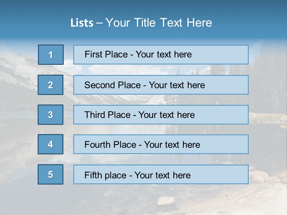 Tenaya Lake In Yosemite National Park, California, Usa PowerPoint Template