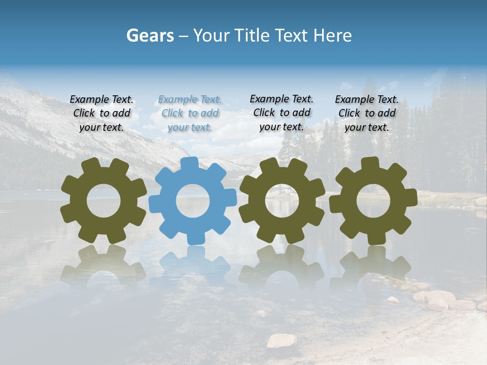 Tenaya Lake In Yosemite National Park, California, Usa PowerPoint Template