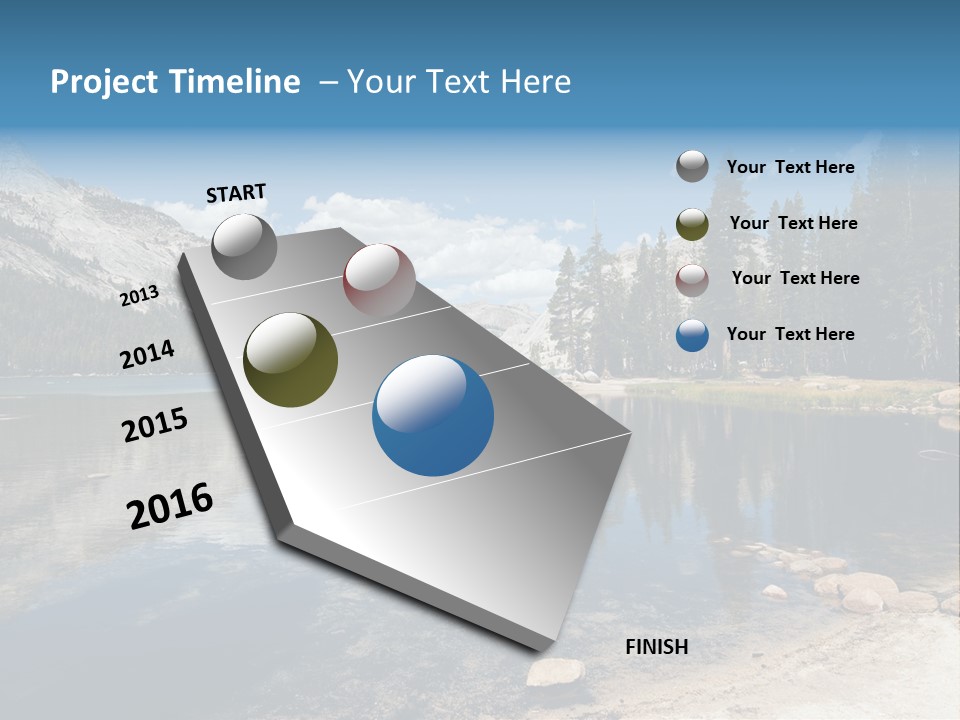 Tenaya Lake In Yosemite National Park, California, Usa PowerPoint Template