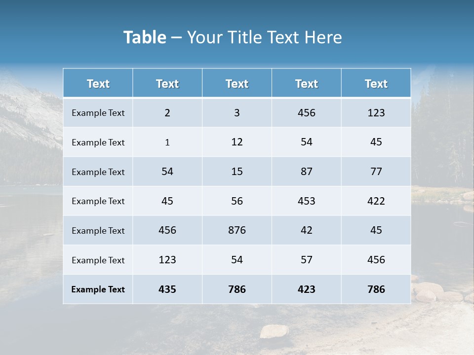 Tenaya Lake In Yosemite National Park, California, Usa PowerPoint Template