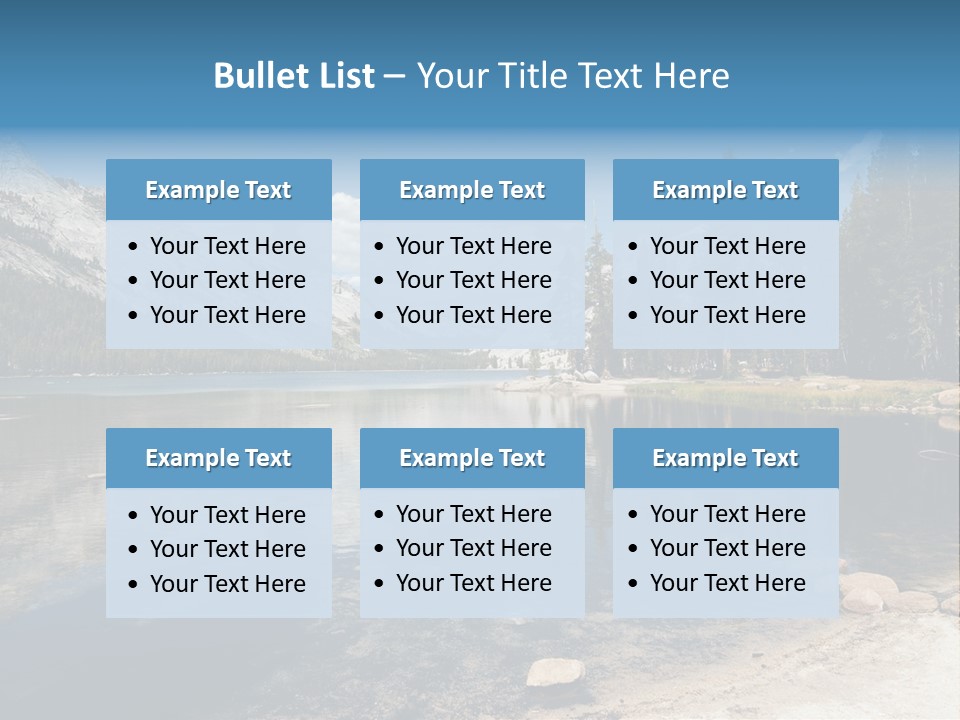 Tenaya Lake In Yosemite National Park, California, Usa PowerPoint Template