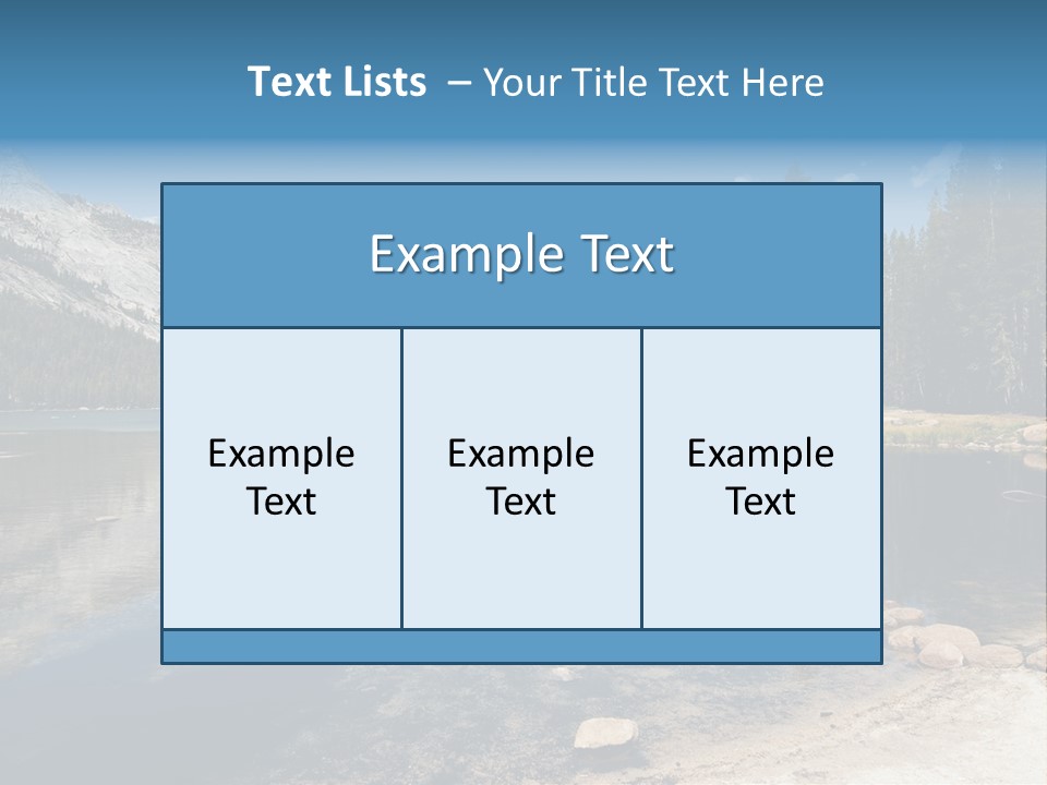 Tenaya Lake In Yosemite National Park, California, Usa PowerPoint Template