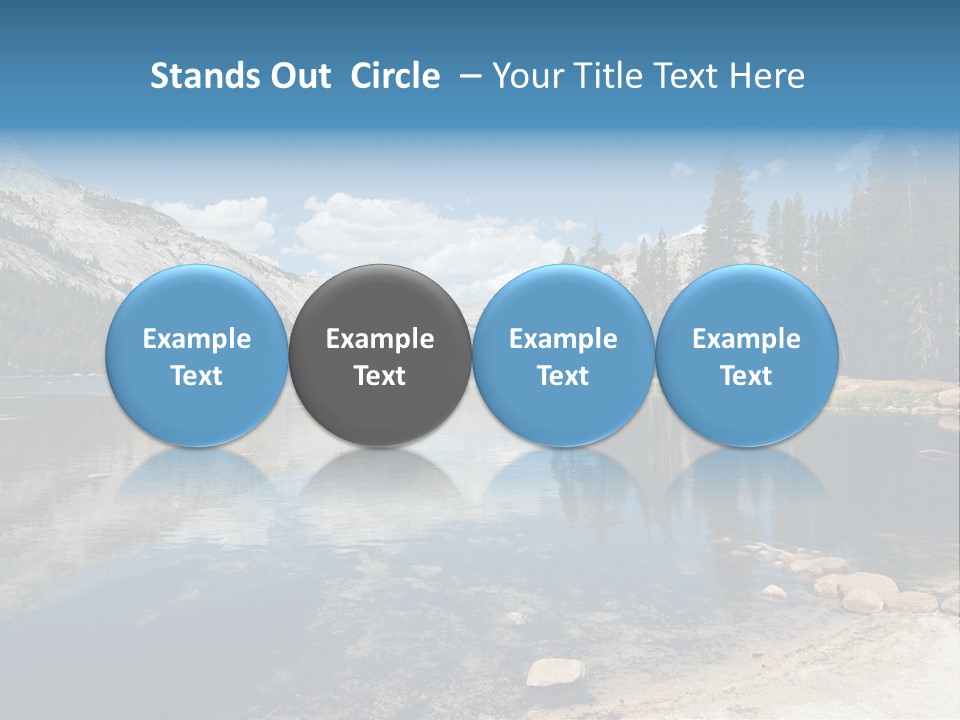 Tenaya Lake In Yosemite National Park, California, Usa PowerPoint Template