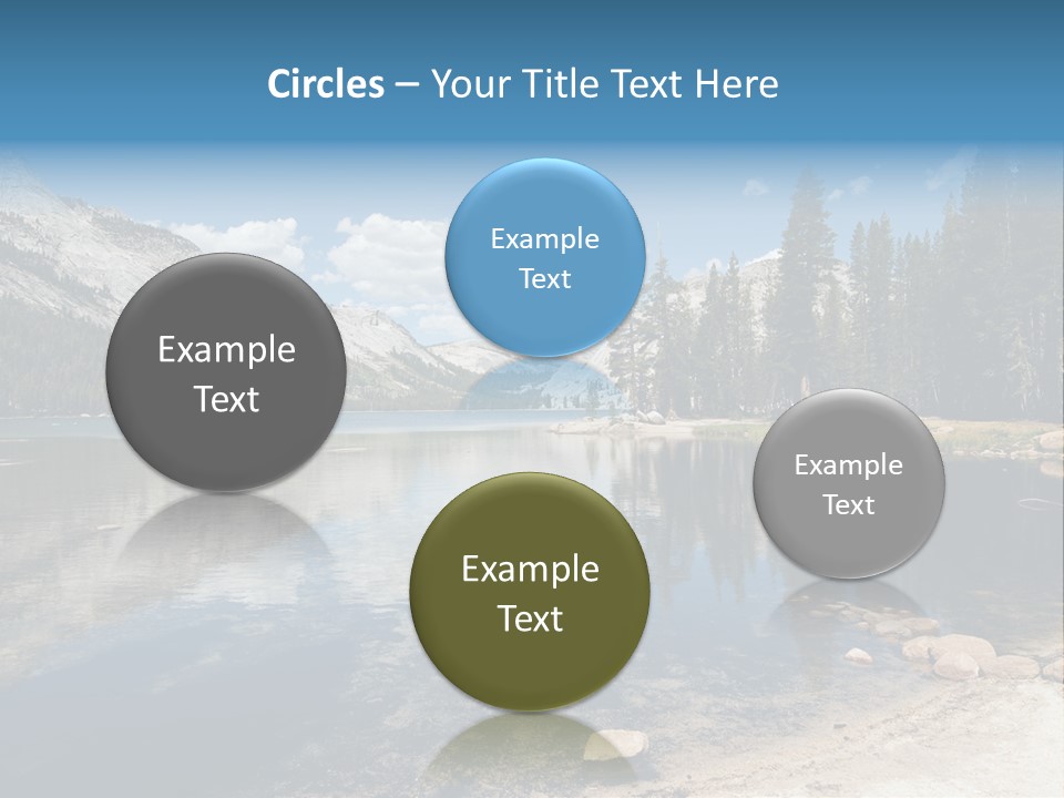Tenaya Lake In Yosemite National Park, California, Usa PowerPoint Template