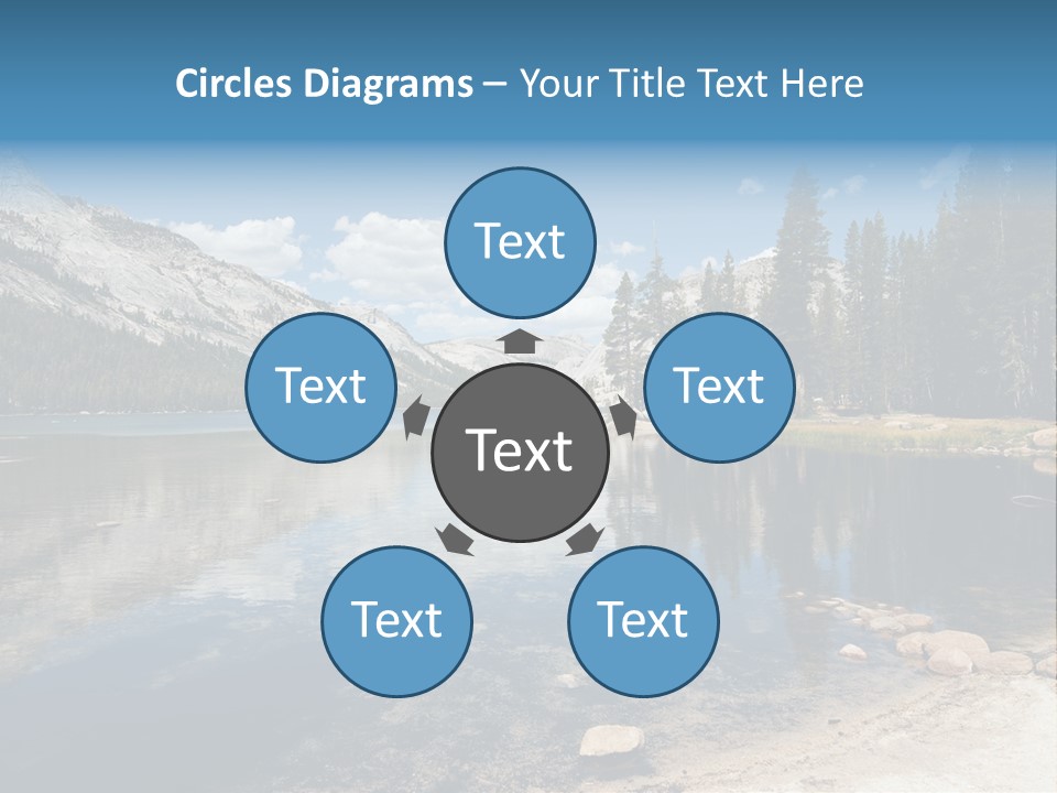 Tenaya Lake In Yosemite National Park, California, Usa PowerPoint Template