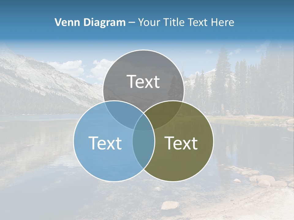 Tenaya Lake In Yosemite National Park, California, Usa PowerPoint Template