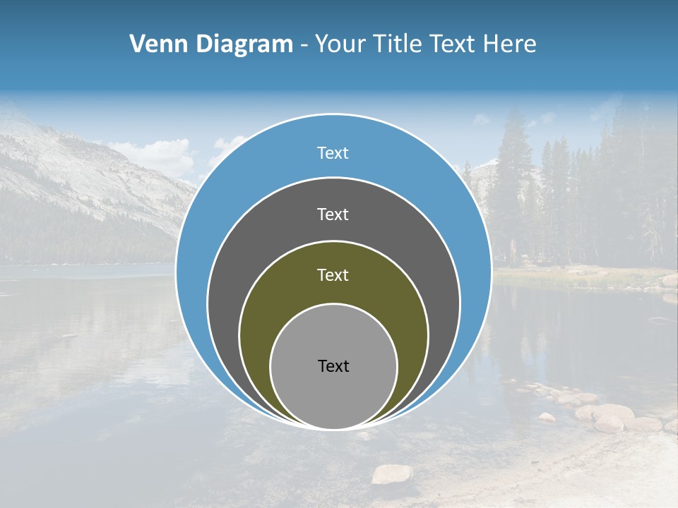 Tenaya Lake In Yosemite National Park, California, Usa PowerPoint Template