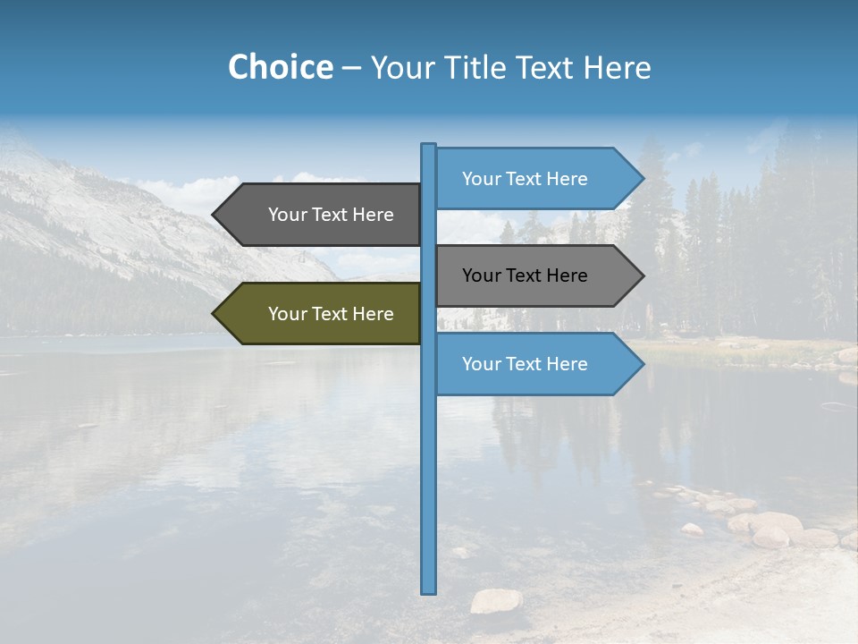 Tenaya Lake In Yosemite National Park, California, Usa PowerPoint Template
