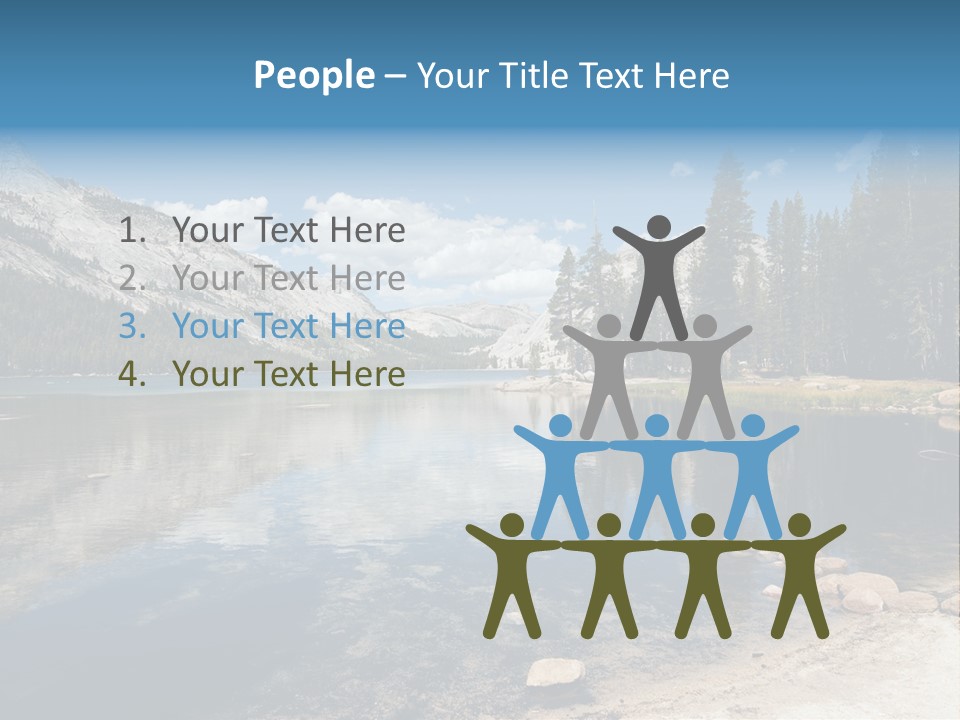 Tenaya Lake In Yosemite National Park, California, Usa PowerPoint Template