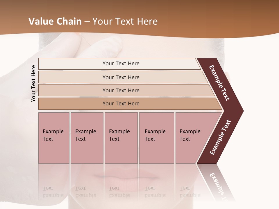 Giving An Injection In The Eyebrow On The Female Face - White Background PowerPoint Template
