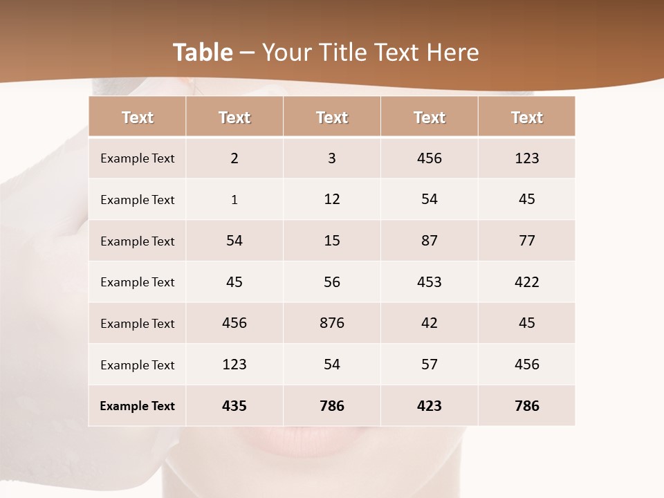 Giving An Injection In The Eyebrow On The Female Face - White Background PowerPoint Template