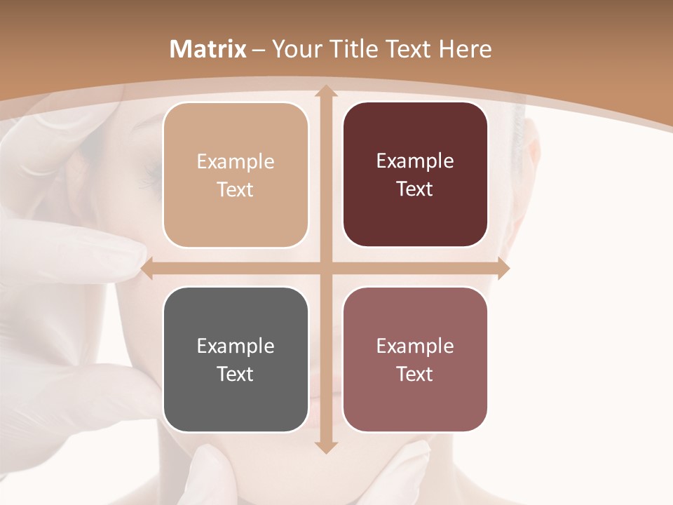 Beautician Touching Perfect Famel Face PowerPoint Template