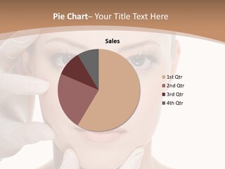 Beautician Touching Perfect Famel Face PowerPoint Template