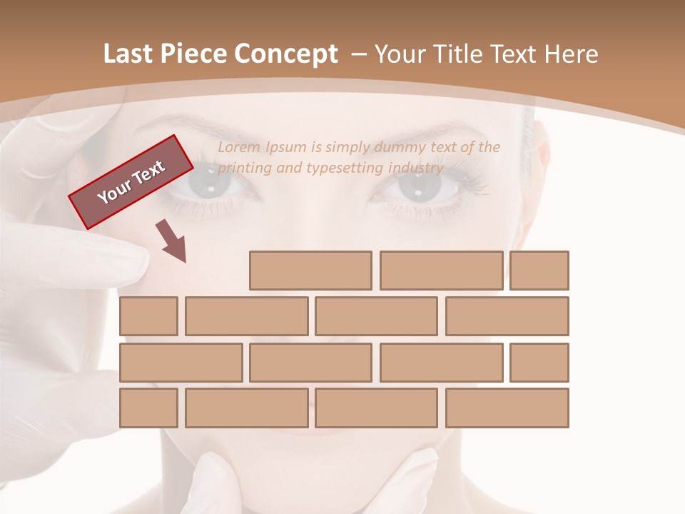 Beautician Touching Perfect Famel Face PowerPoint Template