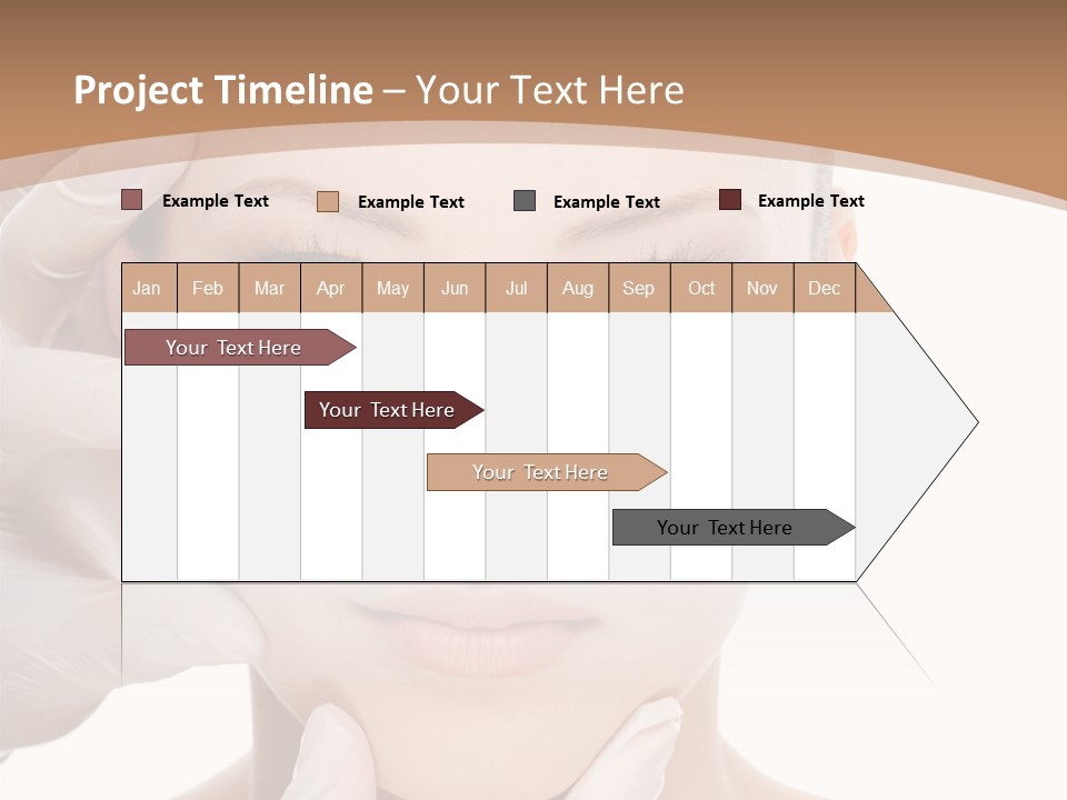 Beautician Touching Perfect Famel Face PowerPoint Template